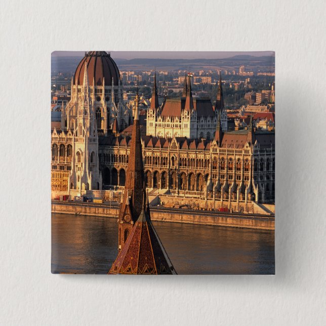 Budapest, Ungarn, Donau, Parlament Button (Vorderseite)