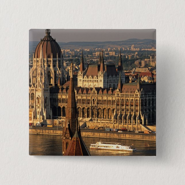 Budapest, Ungarn, Donau, Parlament Button (Vorderseite)