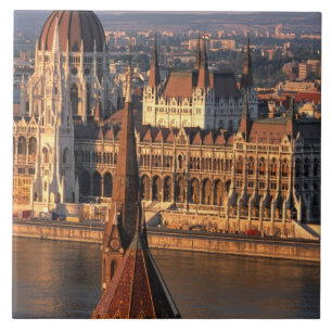Budapest, Ungarn, Donau, Parlament Fliese