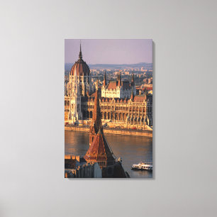 Budapest, Ungarn, Donau, Parlament Leinwanddruck