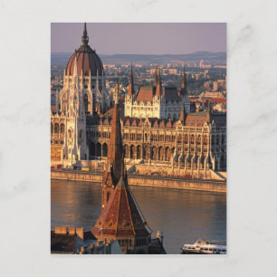 Budapest, Ungarn, Donau, Parlament Postkarte