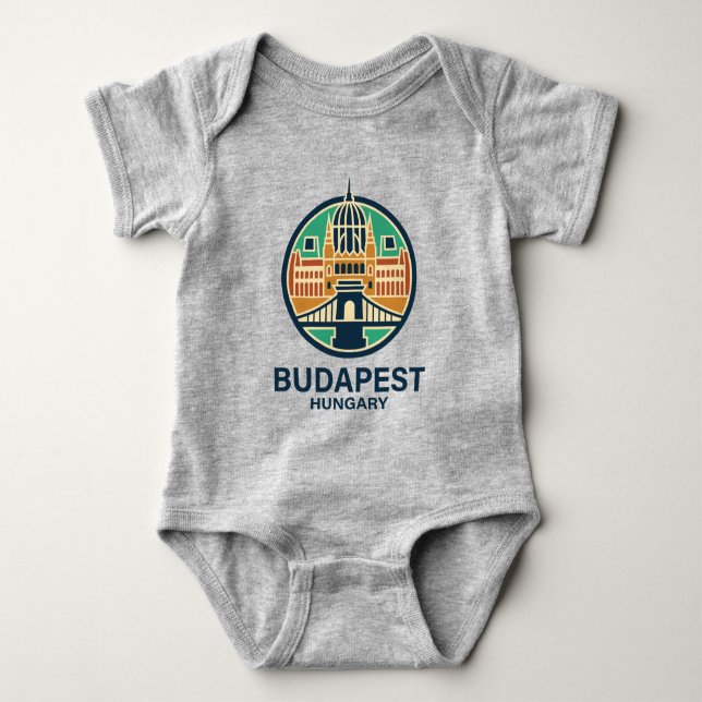 Budapest Ungarn Europa Baby Strampler (Vorderseite)