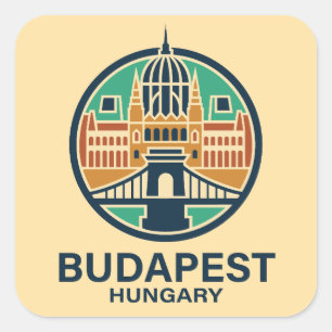 Budapest Ungarn Europa Quadratischer Aufkleber