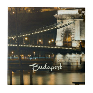 Budapest, Ungarn in der Nacht Fliese