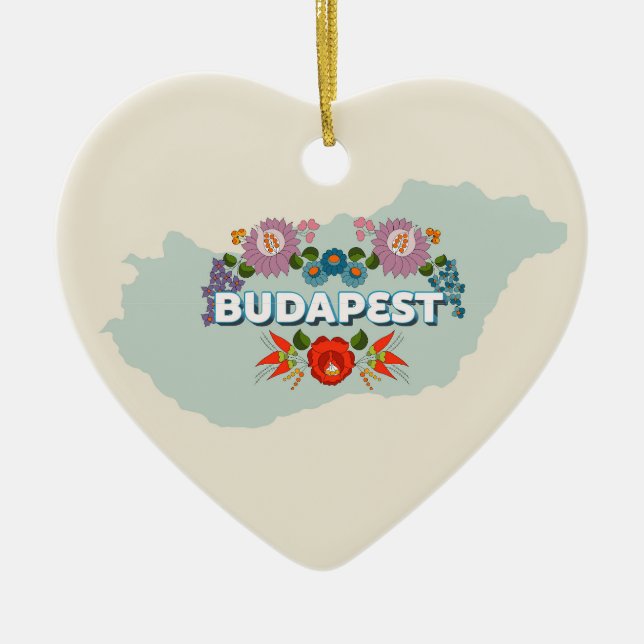 Budapest, Ungarn Keramik Ornament (Vorne)