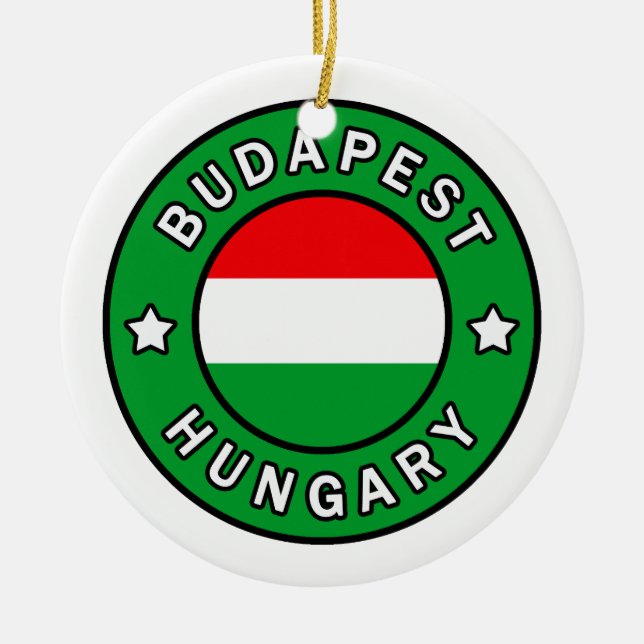 Budapest Ungarn Keramik Ornament (Vorne)
