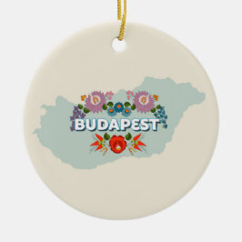 Budapest, Ungarn Keramik Ornament