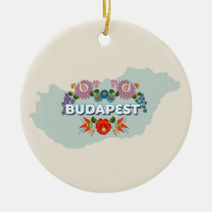 Budapest, Ungarn Keramik Ornament