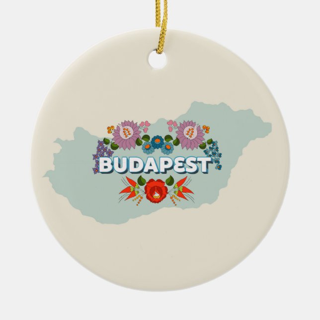 Budapest, Ungarn Keramik Ornament (Vorne)