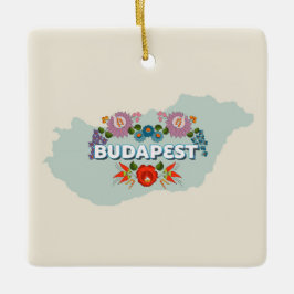Budapest, Ungarn Keramikornament