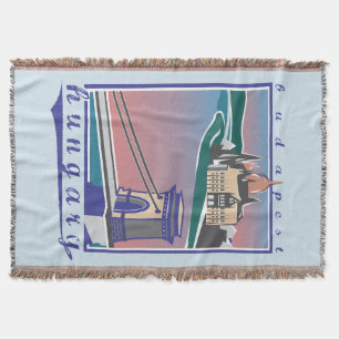 Budapest, Ungarn, Kettenbrücke, Vintage Farben Decke