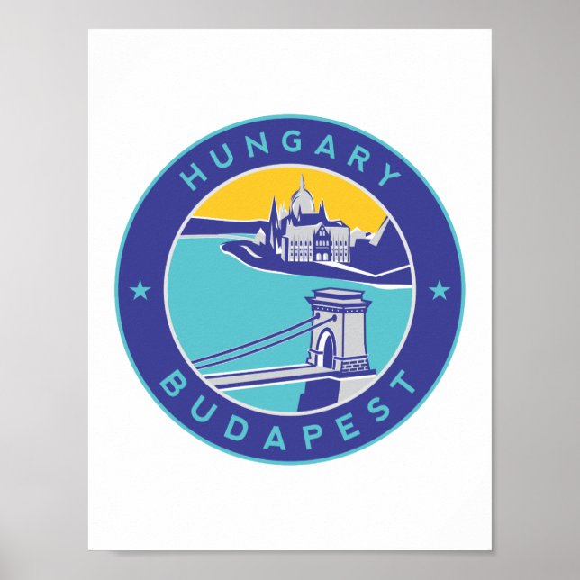 Budapest, Ungarn, Magyar, Donau Poster (Vorne)