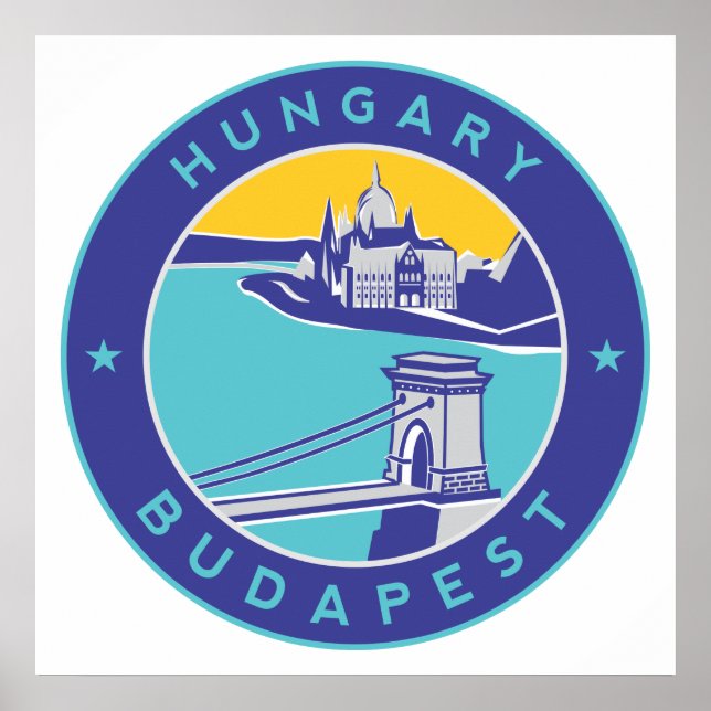 Budapest, Ungarn, Magyar, Donau Poster (Vorne)