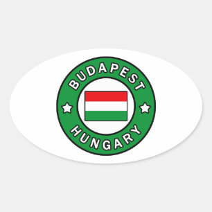 Budapest Ungarn Ovaler Aufkleber