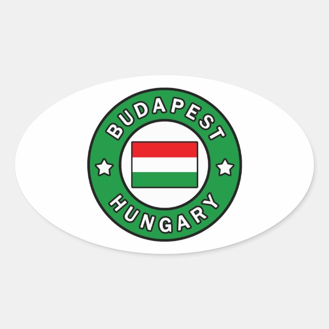 Budapest Ungarn Ovaler Aufkleber (Vorderseite)