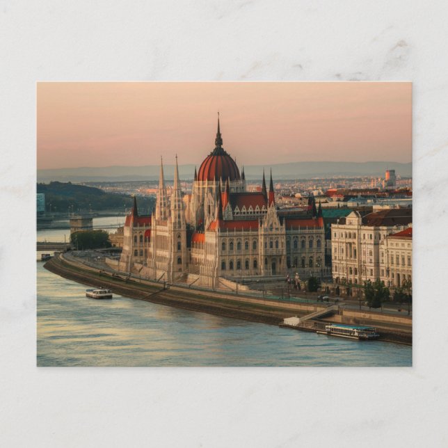 Budapest Ungarn Parlament Gebäude Postkarte (Vorderseite)