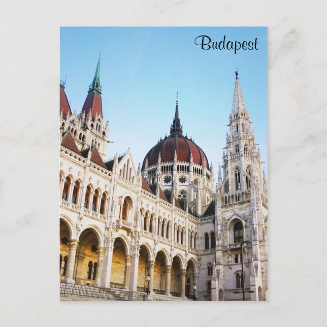 Budapest Ungarn Parlament Gebäude Reisen Foto Postkarte (Vorderseite)