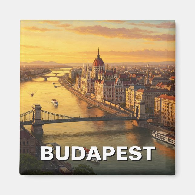 Budapest Ungarn Parlament Gebäude Reisen Magnet (Vorne)