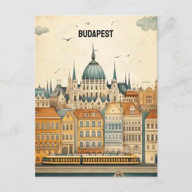 Budapest Ungarn Postkarte (Vorderseite)