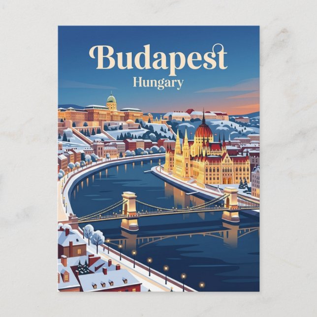 Budapest Ungarn Postkarte (Vorderseite)