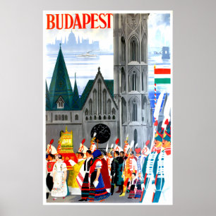 Budapest, Ungarn Reiseplakat Poster