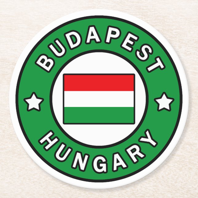 Budapest Ungarn Runder Pappuntersetzer (Vorderseite)
