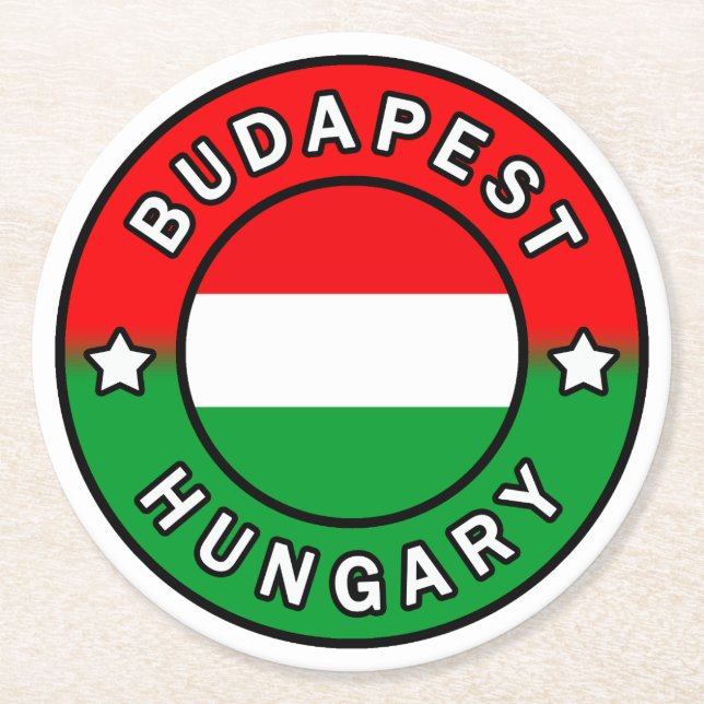 Budapest Ungarn Runder Pappuntersetzer (Vorderseite)