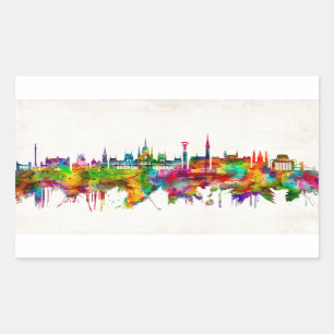 Budapest Ungarn Skyline Rechteckiger Aufkleber