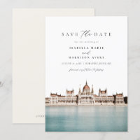 BUDAPEST, UNGARN Skyline Save the Date Einladung
