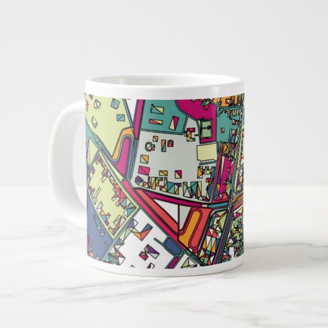 Budapest, Ungarn| Stadtkarte Jumbo-Tasse (Vorderseite Links)