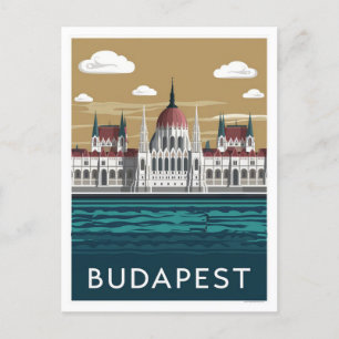 Budapest Ungarn Stylist Illustration Postkarte