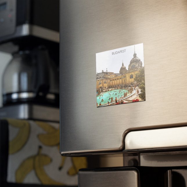 Budapest Ungarn Széchenyi Thermalbäder Magnet (budapest hungary city magnet)