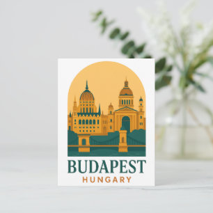 Budapest Ungarn Vintage-Reisepostkarte – Retro Postkarte