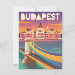 Budapest Vintag Postkarte