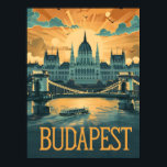 Budapest Vintage Kunst Poster<br><div class="desc">Tauchen Sie ein in die zeitlose Eleganz Budapests mit unserer alten Reise und Kunst, die den historischen Charme der Stadt entlang der Donau, mit klassischer Architektur und der berühmten Kettenbrücke bezaubert. Überzeugen Sie sich selbst von den Vintagen Straßen, genießen Sie den kulturellen Reichtum und entspannen Sie in der romantischen Atmosphäre...</div>