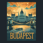 Budapest Vintage Kunst Poster<br><div class="desc">Tauchen Sie ein in die zeitlose Eleganz Budapests mit unserer alten Reise und Kunst, die den historischen Charme der Stadt entlang der Donau, mit klassischer Architektur und der berühmten Kettenbrücke bezaubert. Überzeugen Sie sich selbst von den Vintagen Straßen, genießen Sie den kulturellen Reichtum und entspannen Sie in der romantischen Atmosphäre...</div>