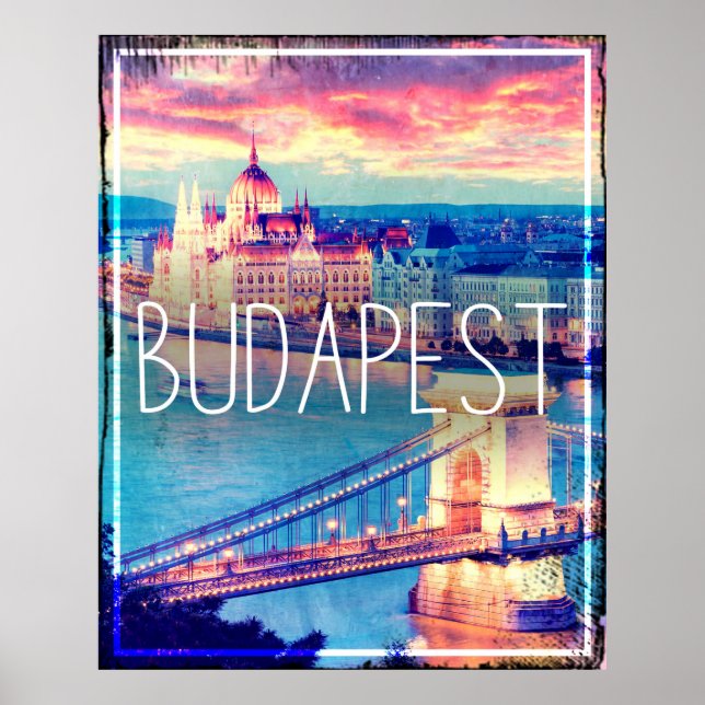 Budapest, Vintage Poster (Vorne)