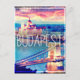 Budapest, Vintage Poster Postkarte