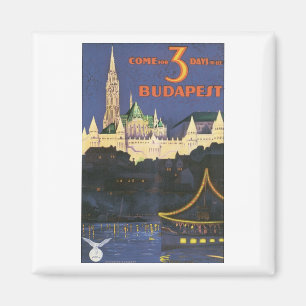 Budapest Vintage Reiseplakat Magnet