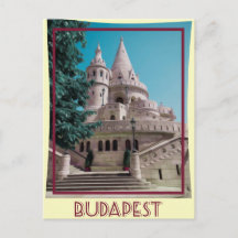 Budapest Vintage Reiseplakat Postkarte