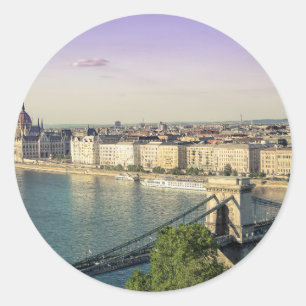 Budapester Stadt Runder Aufkleber