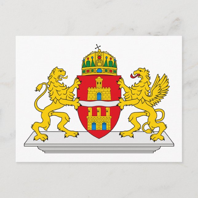 Budapester Wappen Postkarte (Vorderseite)