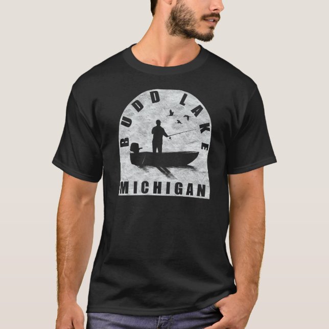 Budd Lake Fishing Michigan T-Shirt (Vorderseite)
