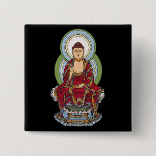 Buddha Abhaya Mudra Button