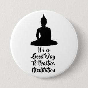 Buddha-Achtsamkeitsmeditationsmotivation Button