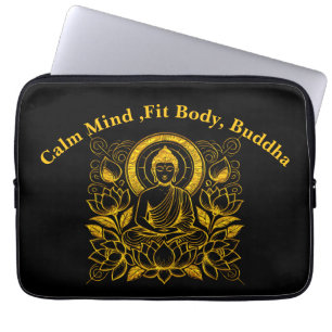 Buddha Amid Lotus Blume Laptopschutzhülle
