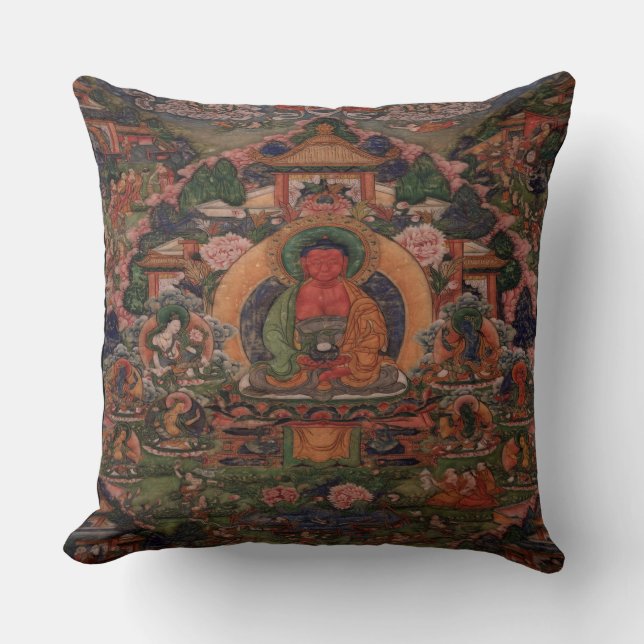 Buddha Amitabha in seinem reinen Land Suvakti Kissen (Vorderseite)