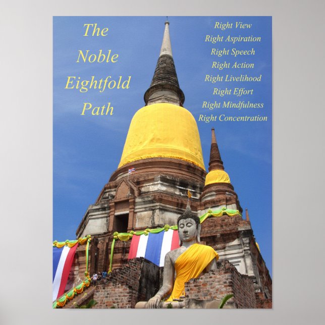 Buddha and the Noble Eightfold Path Poster (Vorne)