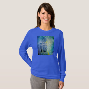 Buddha auf blau T-Shirt