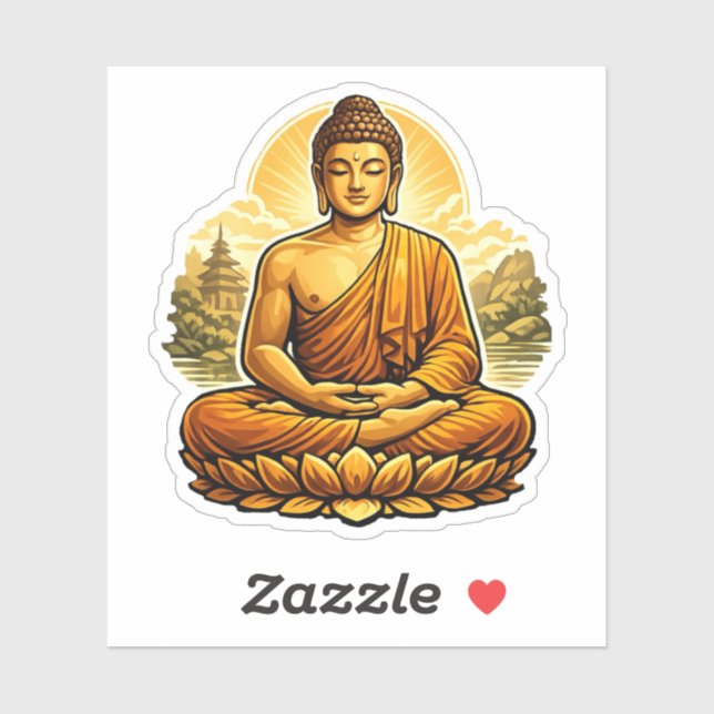 Buddha Aufkleber (Blatt)